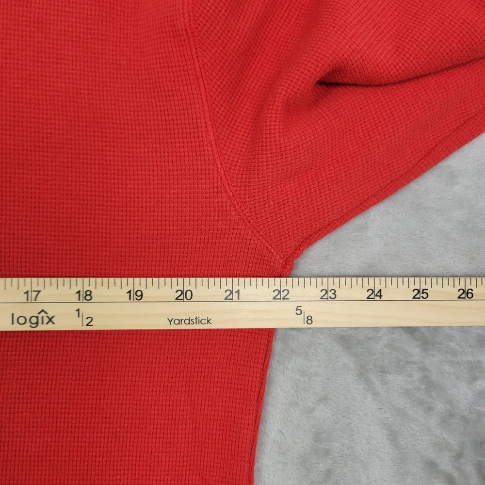 Polo Ralph Lauren Red‎ Long Sleeve Waffle Knit Pullover 2XL 100% Cotton Casual